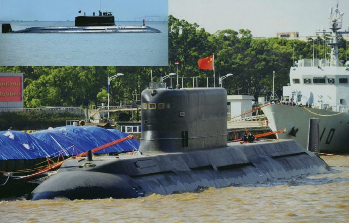 032型潛艇外型為水滴流線型，具備現(xiàn)代化潛艇的一般特征